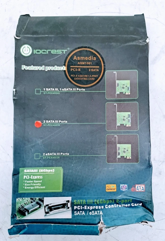 SYBA SI-PEX40094 SATA III 6 Gbps 2-port PCI-Express Controller Card - Image 2 of 3