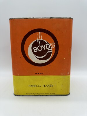 VINTAGE TIN (BOYD S PARSLY FLAKES) Empty Decorative tin.