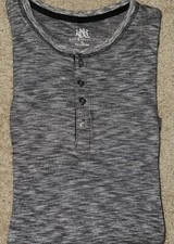 Mens Rock  Republic Long Sleeve Henley Thermal Shirt Size XL - EUC