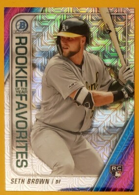 2020 Bowman Mega ROY Favorites Mojo Refractor #ROYF-SB Seth Brown Athletics