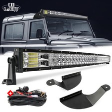 52inch Led Light Bar Combo Beam Bracket Wire For Land Rover Defender