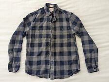 J. Crew Men s Classic Blue Buffalo Plaid Mid Weight Double Brushed Flannel Sz. S
