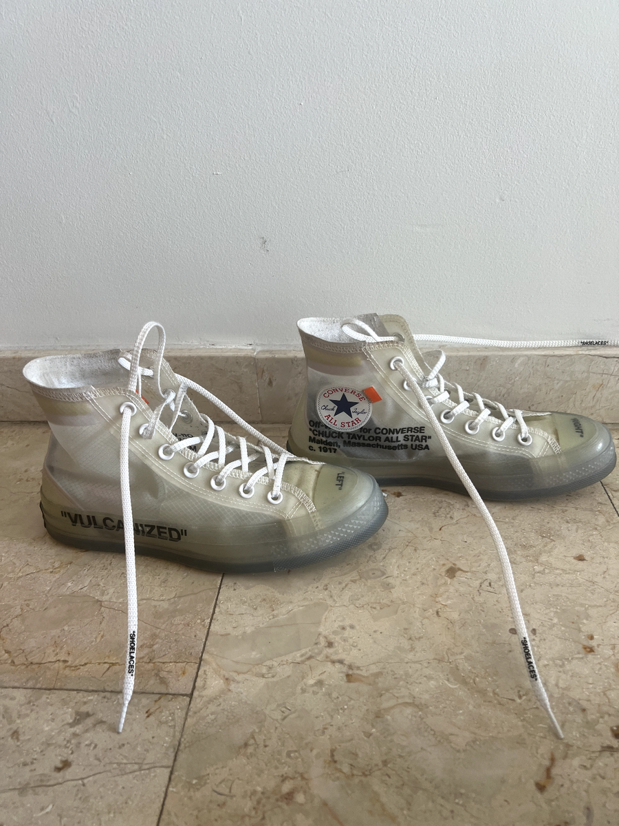 Converse x Off-White Chuck Translucent High Top Sneaker Unisex Size 8 / 39 | eBay