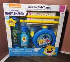 Baby Shark Musical Tub Tunes Bathtime Set Body Wash Instruments New PInkfrog
