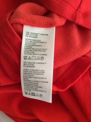 Tommy Bahama Dress Medium Red Stretch knit Side-Tie 3/4 sleeve Preppy V Neck - Picture 7 of 9