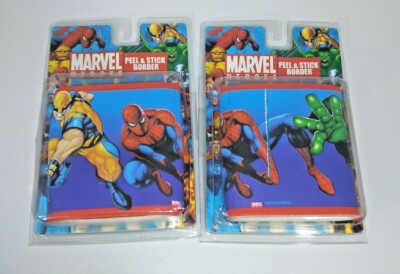 Marvel Heroes Peel & Stick Room Border Reusable 5'' X 15 FT 2 pc sealed