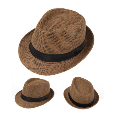 Unisex Children Adults Fedora Beach Sun Hat Summer Travel Wide