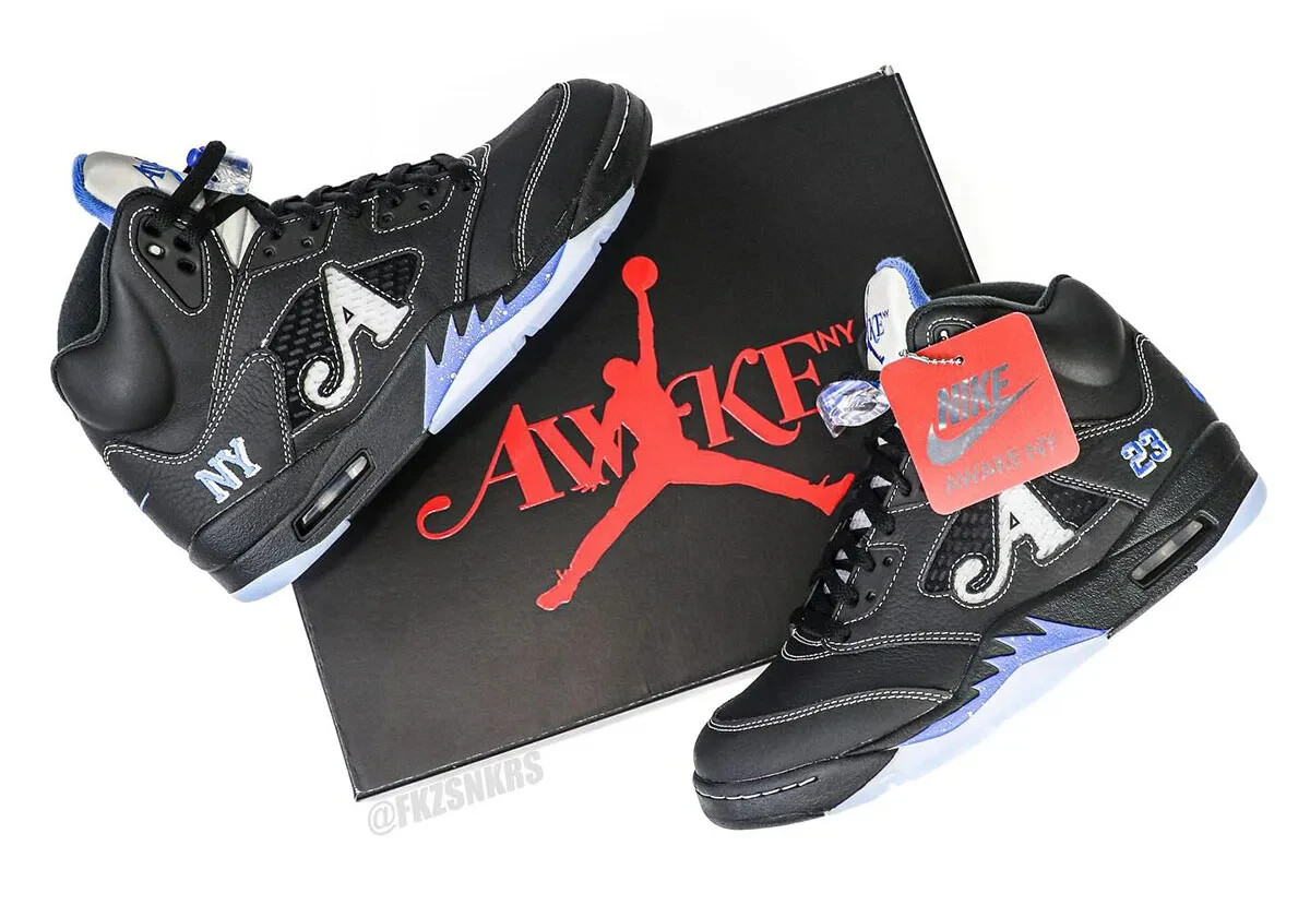 Awake NY × Nike Air Jordan 5 Black 28 Jordan 5 Retro Awake NY Black Men's - DV4982-004 - US