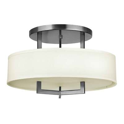 Weiß Nickel Moderne Deckenlampe Deckenleuchte 3x75W/E27 50,8x30,5 [cm]