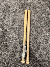 Qty 2 Lightweight Solid Wood Baseball Bats Full Size for Youth  Adults 34  27oz