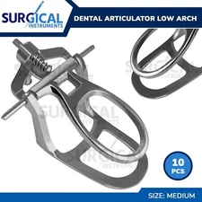 10 Pcs Low Arch Medium Articulator Chrome Plated Dental Lab German Grade