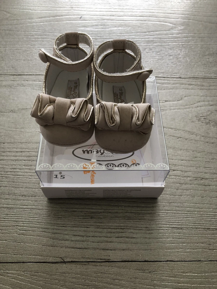 New Mayoral Baby Girl Gold Shoes Size US 1 EU 15 eBay