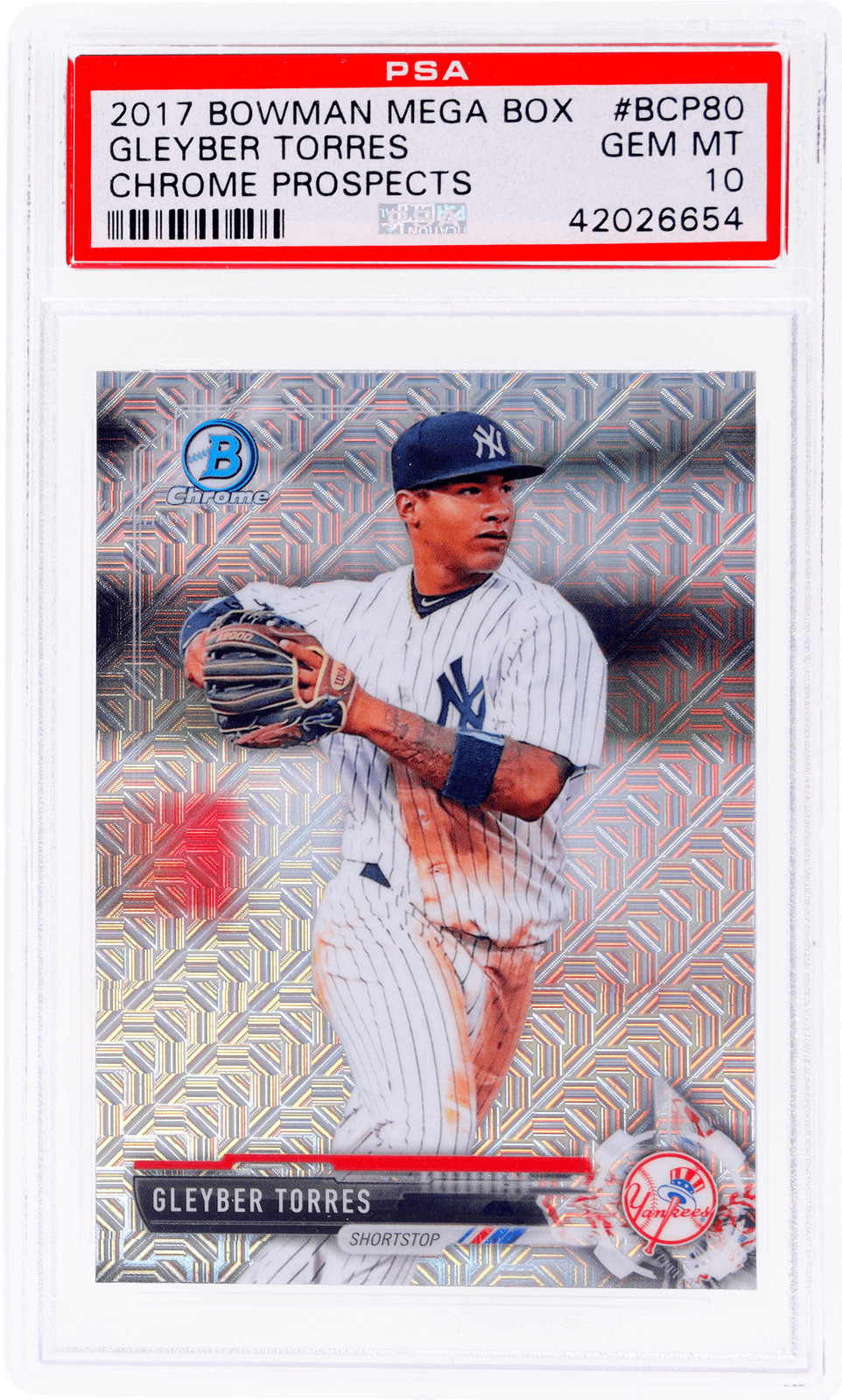 2017 Bowman Mega Box Gleyber Torres Chrome Prospect #BCP80 PSA 10
