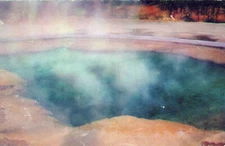 Emerald Pool Black Sand Basin at Old Faithful Yellowstone Postcard 3.5"x5.5"