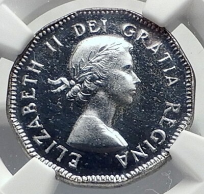 1953 CANADA United Kingdom Queen Elizabeth II BEAVER 5C NGC Coin