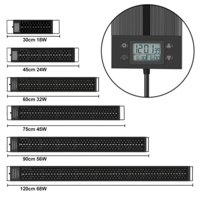 EverGrow LED Multi Color Aquarium Fish Tank Light Bar Extendable 18 24 30 36 48''
