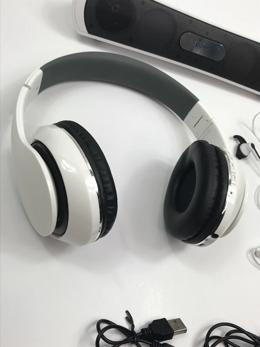 Coby headphones white sale
