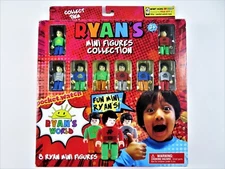 Ryan's World Mini Figures Collection Set 8 Pack By Pocket Watch New Damaged Box