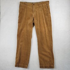 Polo Ralph Lauren Corduroy Preston Pants Tobacco Brown 38x32 Straight Fit Casual
