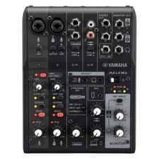 YAMAHA AG06MK2B Black 6ch Live Streaming Mixer USB Audio Interface