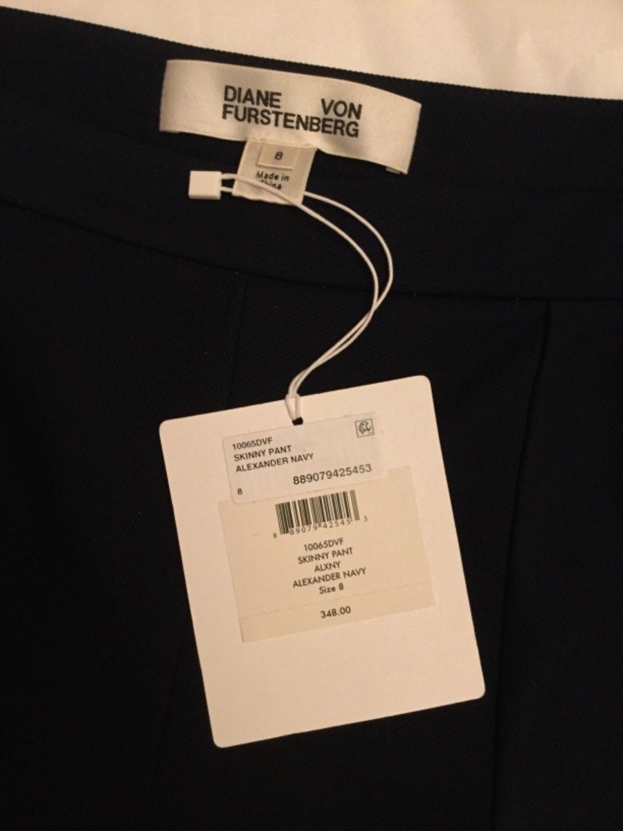 NEW Diane Von Furstenburg $348 Skinny Alexander Pants - 8 | eBay