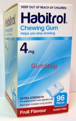 Habitrol Gum 4mg Nicotine FRUIT (1920 pieces, 20 Boxes) NEW 01/2028