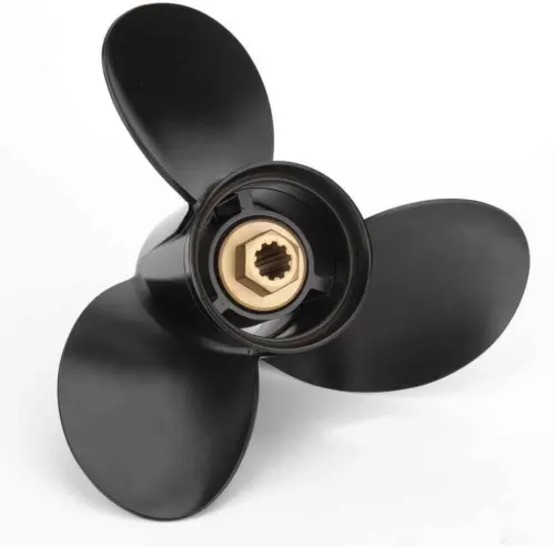 10 3/8x13 10 tooth Aluminum Propeller 48-19640A40 For Mercury 9.9/15/18/20/25HP - Picture 2 of 5