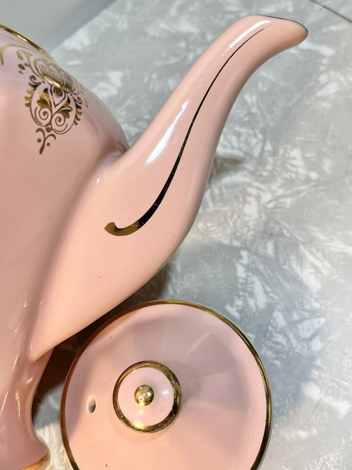 Vintage Hall Albany Pink & Gold Teapot 6 Cup Teapot eBay