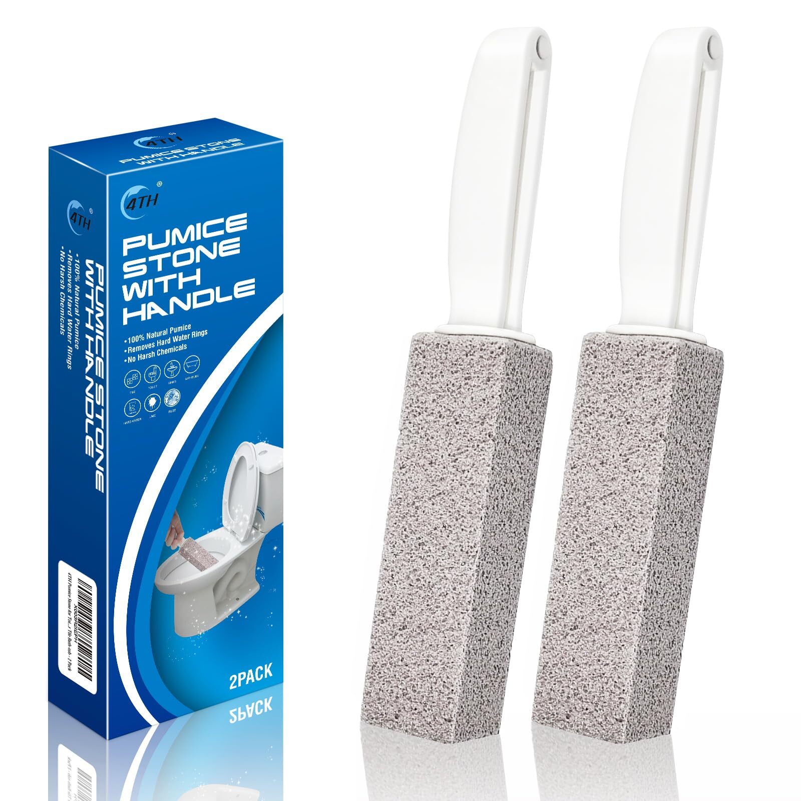 Pumice Stone for Toilet Bowl CleaningScouring Stick with HandlePowerfully Awa...