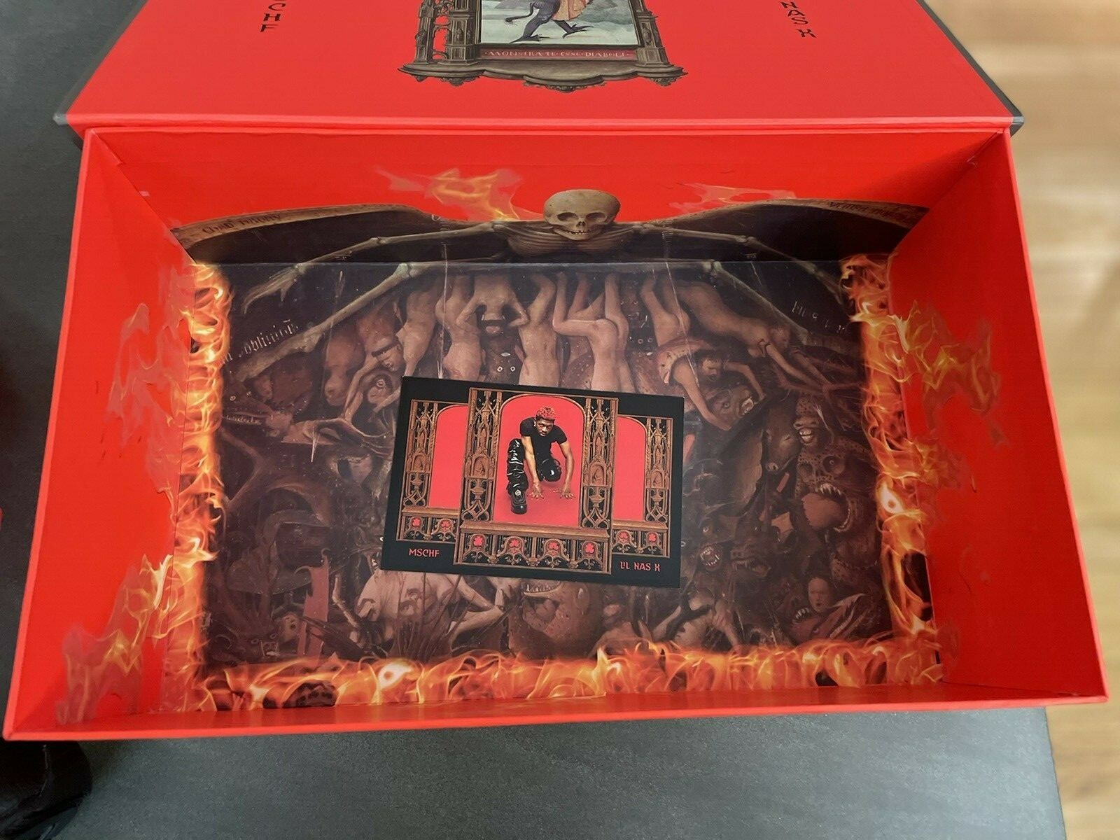 MSCHF X LIL NAS CUSTOM AIR MAX 97 SATAN SHOES SIZE 9.5 SERIAL #'D 212/ ...