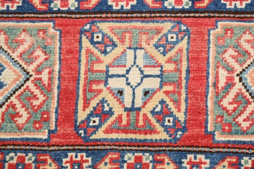 Vegetable Dye Ivory Super Kazak Area Rug Geometric Oriental Handmade WOOL 7x10 - Picture 8 of 12