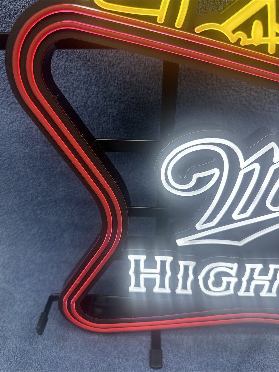 Miller High Life ネオン看板 ビールバケツ型 約30cm Neon Signs