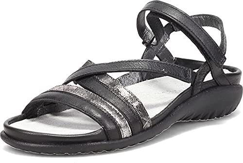 Naot Footwear Women's Toi Sandal Soft Black Lthr/Metallic Onyx Lthr 7 M US 7297500878311 | eBay