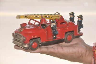 Camion De Pompiers Ancien En Tôle NOMURA - Japon