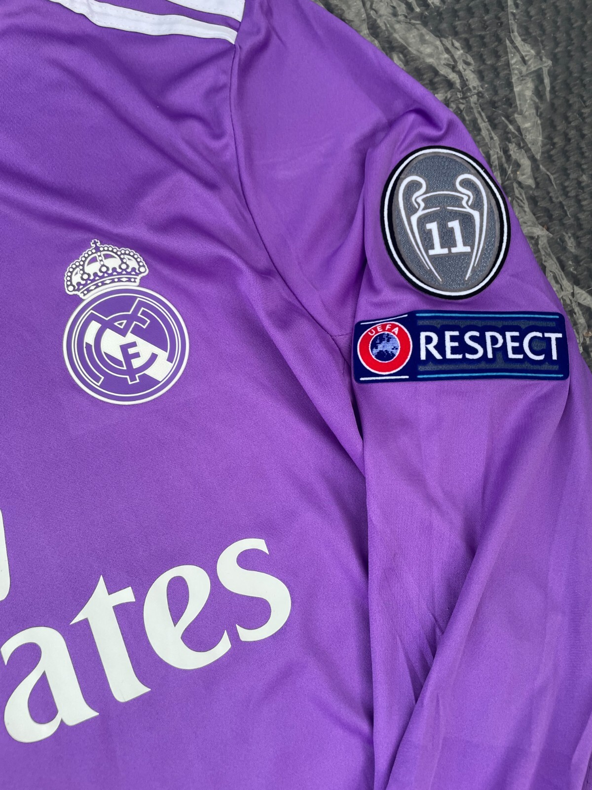 Real Madrid 2016/17 Ronaldo 7 Purple Long Sleeve Soccer Jersey Mens XL