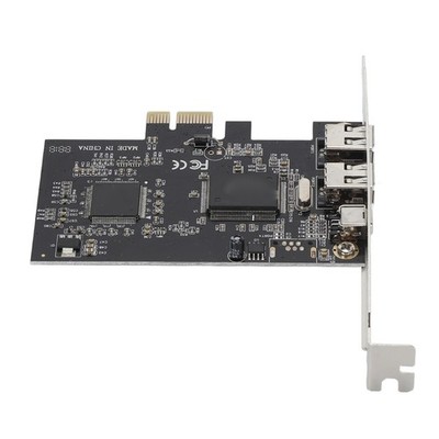 PCIE 1X To 3 Port 1394A Firewire Riser Card Dual Chip Design Support 1440x1 RLOQ