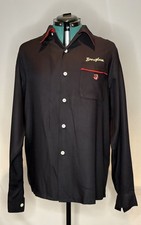 Evisu Mens Embroidered Long Sleeve Rayon Butt...