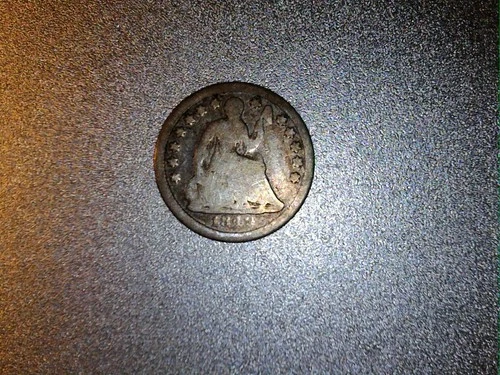 1849 Seated Liberty 90% Silver Half Dime Better Date Good Condition