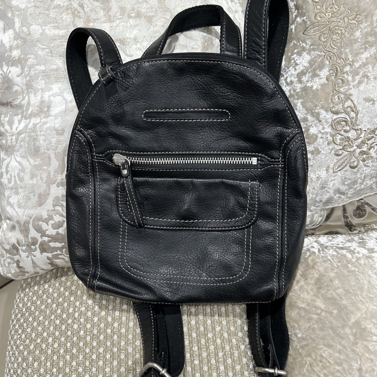 fossil backpack mini Fossil Long Live Vintage Black Leather Mini Backpack