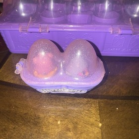 Hatchimals CollEGGtibles Purple Playset Carry Case Lot with Figures
