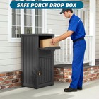 Locking Weather Resistant Black Resin Large Parcel Drop Box 24.37x17.8x43.7 — photo 3