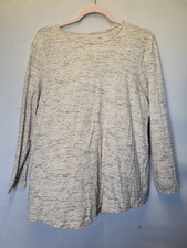 J Jill Pure Jill Ling Sleeve Shirtail Tee Beige XL 3752