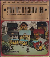 Hallmark Steam Toys of Yesterday postcard calendar 1969 RR plane Ferris Wheel &c