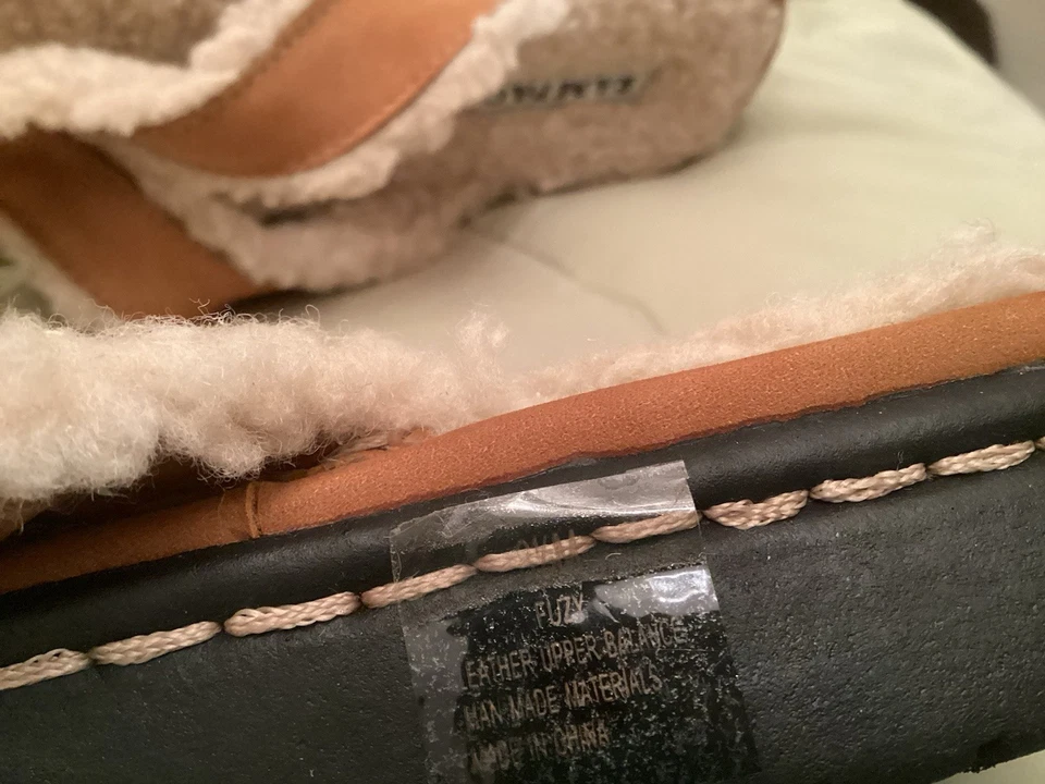 Sandalias chanclas Rampage FUZY para mujer talla 8 1/2 gamuza cuero imitación piel tostadas Foto 3 de 3