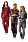 Ladie's Pyjamas Tops Cotton Flannel brushed Lounge Wedding Nightwear PJs Sets PL