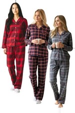 Ladies Pyjamas Tops Cotton Flannel brushed Lounge Wedding Nightwear PJs Sets PL8