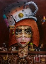 Acrylic/Canvas  Fermin bambanaste  cuban Art 100x80cm T:sueños y contradicciones