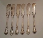 6 Gorham Chantilly Sterling Butter Speader Knife 5 7/8" Flat Handle Pat.1895