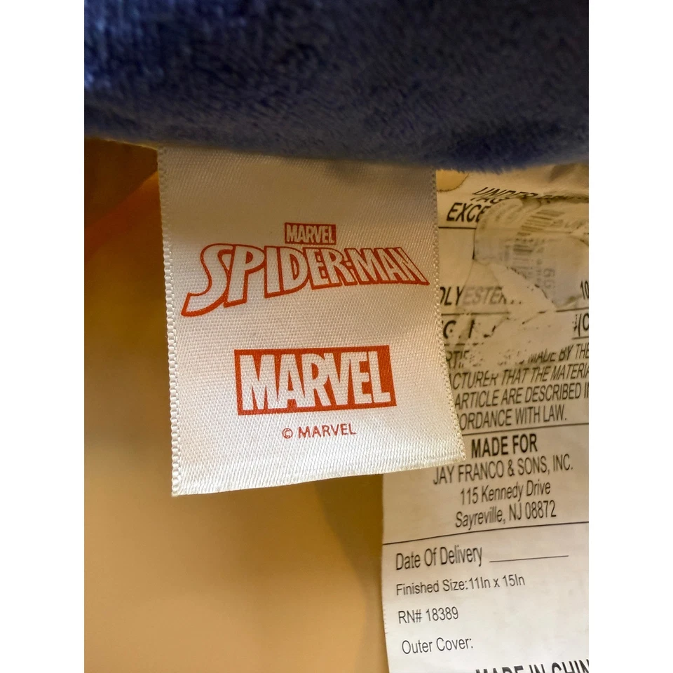 Almohada de peluche Marvel Spider Man compañero juguete de peluche azul rojo niño regalo Foto 3 de 4