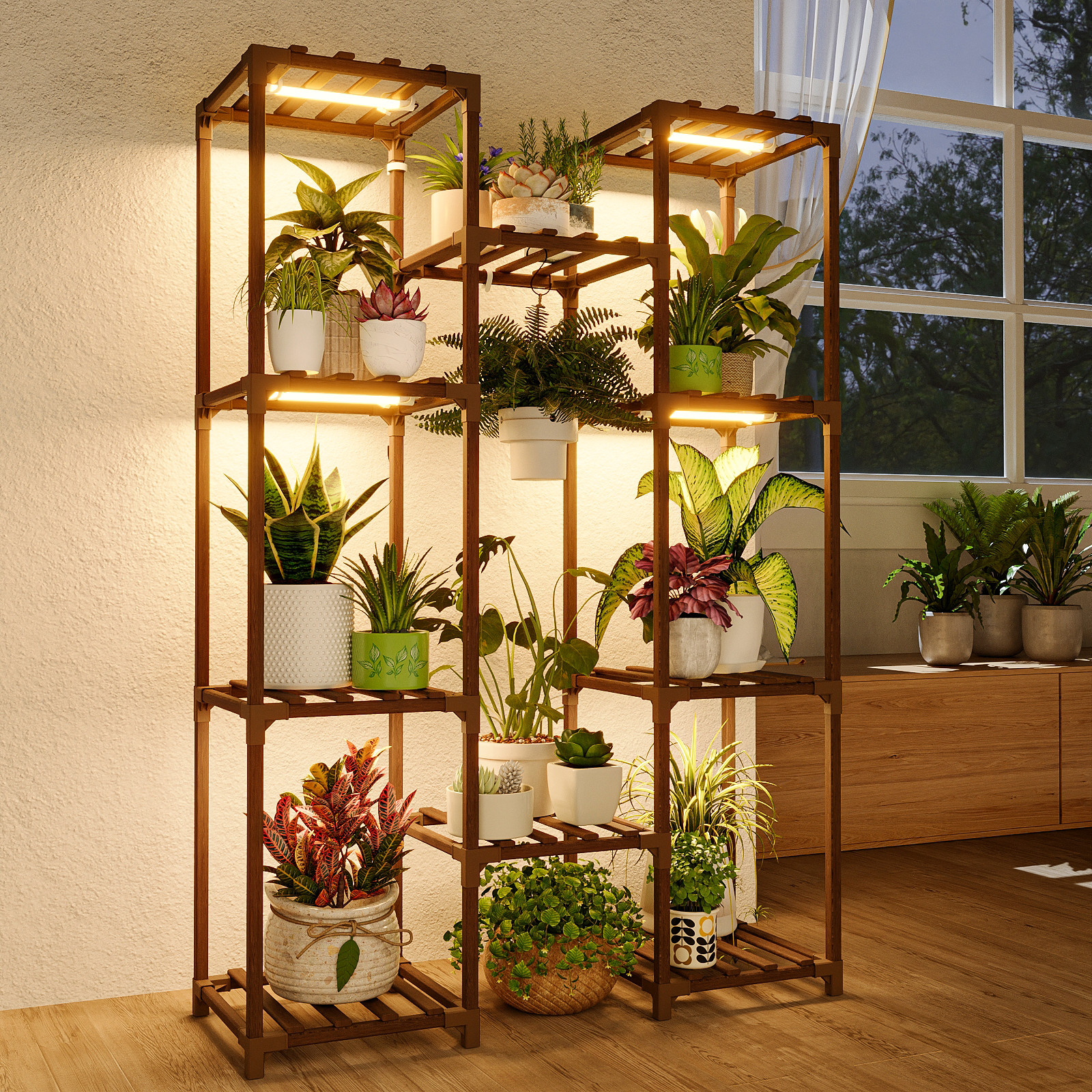 Plant Shelf For Mutiple Pots Plant Holder